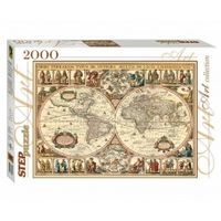 Мозаика-пазл Историческая карта мира 2000 эл., Step Puzzle