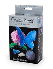 3D Головоломка Бабочка голубая, Crystal Puzzle