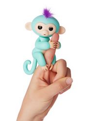 Интерактивная обезьянка Зоя (зеленая),Fingerlings Happy monkey, 12 см
