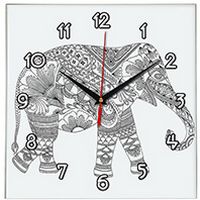 Часы раскраска Слон, Эврика