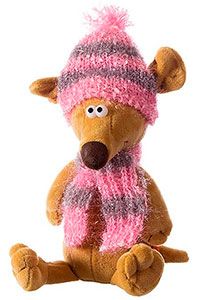 Собака Чуча в розово-серой шапке, 30 см, ORANGE exclusive