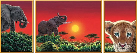 Пазл триптих Африканские звери, Ravensburger