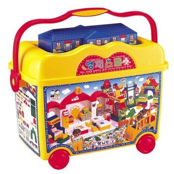 Конструктор в контейнере 314 деталей "Школа", Haenim Toys