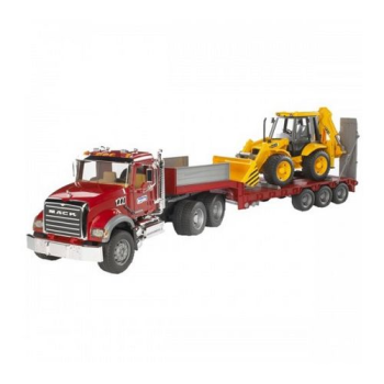 Тягач N MACK Granite Truck с экскаватором, Bruder