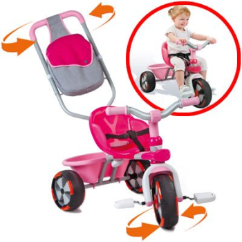 Трехколесный велосипед Baby Driver V розовый, Smoby