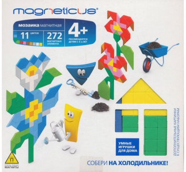 Магнитная МидиМозаика 4+ Цветы 11 цветов, Magneticus