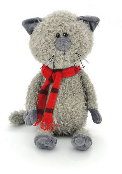 Мягкая игрушка Кот Обормот в шарфике, 30 см, Orange Toys