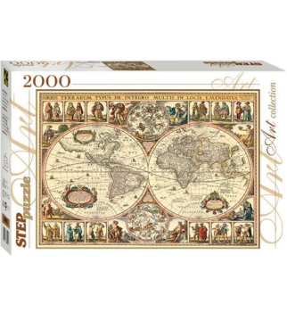 Мозаика-пазл Историческая карта мира 2000 эл., Step Puzzle