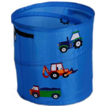 Корзина для игрушек Машинки, синяя 35х58 см, HSEN