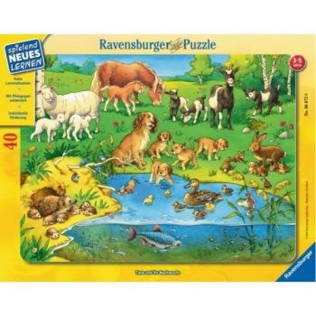 Пазл Животные и их детеныши 40 шт., Ravensburger