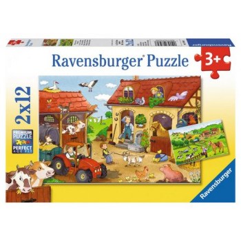 Пазл Работа на ферме 2х12 шт, Ravensburger