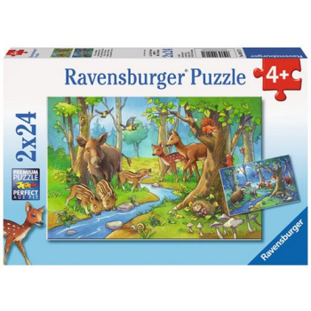 Пазл Лесные жители 2х24 шт., Ravensburger