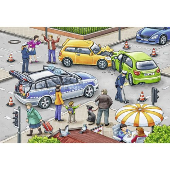 Пазл Происшествия в городе, 2х12 шт, Ravensburger