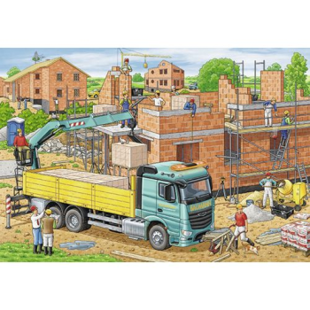 Пазл Стройка дома, 2х12, Ravensburger