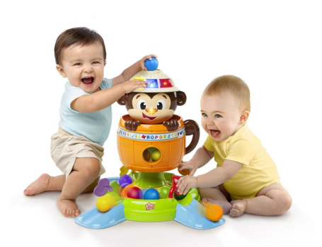 Развивающая игрушка Обезьянка в бочке, Bright Starts