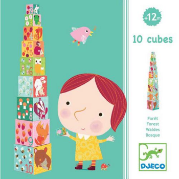 Кубики-пирамида Лес 10 эл., Djeco
