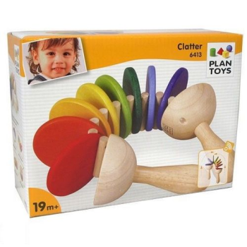 Трещётка деревянная, Plan toys
