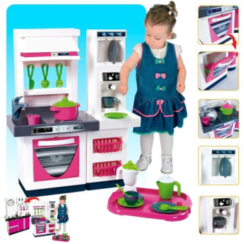 Модульная кухня, 64 см (2 модуля) + набор посуды, Palau Toys