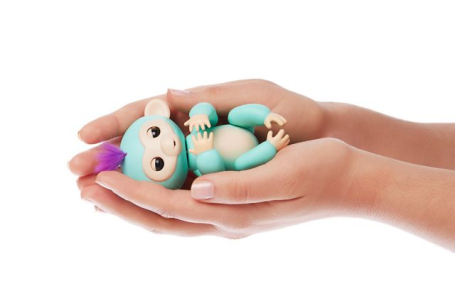 Интерактивная обезьянка Зоя (зеленая),Fingerlings Happy monkey, 12 см