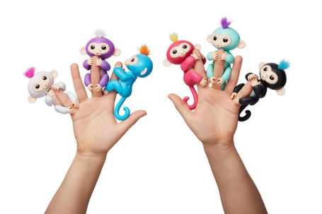 Интерактивная обезьянка Зоя (зеленая),Fingerlings Happy monkey, 12 см