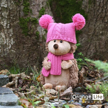 Ежинка Колючка в шапке с двумя помпонами, 26 см, Orange Toys