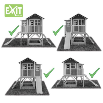 Игровой дом с горкой красный, Exit