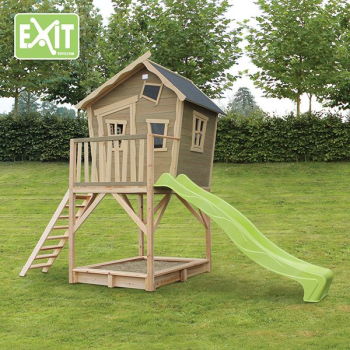 Игровой дом с изгибом и горкой, Exit