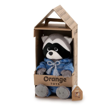 Мягкая игрушка Енотик Денни Вязаный сезон, 25 см, Orange Toys