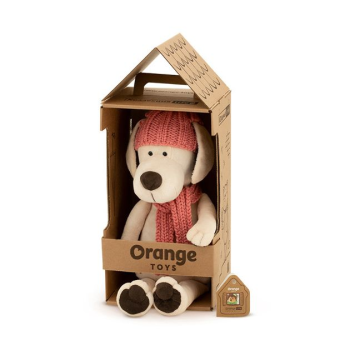 Мягкая игрушка Собачка Лапуська Зимние приключения, 30 см, Orange Toys