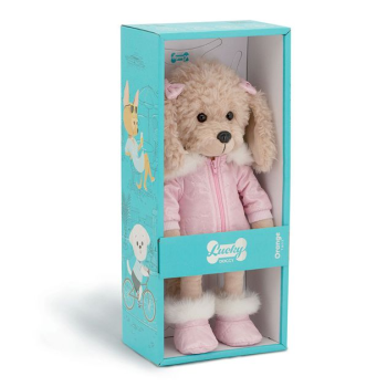Мягкая игрушка собачка Lucky Dolly Альпийский стиль, 25 см, Orange Toys