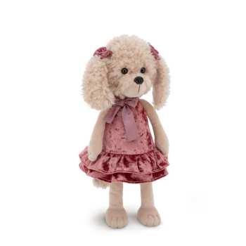 Мягкая игрушка собачка Lucky Dolly Ретро вечеринка, 25 см, Orange Toys