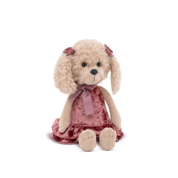 Мягкая игрушка собачка Lucky Dolly Ретро вечеринка, 25 см, Orange Toys