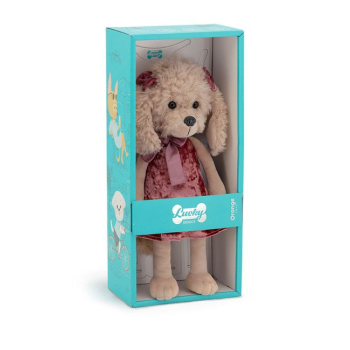 Мягкая игрушка собачка Lucky Dolly Ретро вечеринка, 25 см, Orange Toys