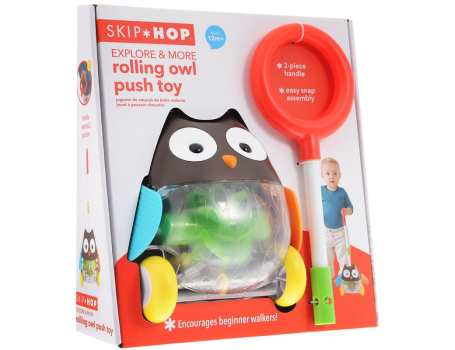 Игровая каталка с ручкой Сова, Skip Hop