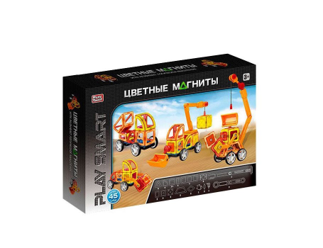 Магнитный конструктор 45 деталей, Play Smart