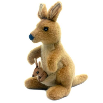 Мягкая игрушка Кенгуру с кенгуренком 20 см, HANSA