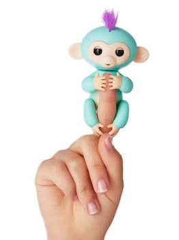 Интерактивная обезьянка Зоя (зеленая),Fingerlings Happy monkey, 12 см