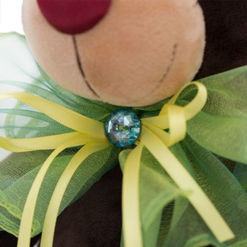 Мягкая игрушка Медведь-мальчик «Choco» зеленый бант, 30 см, Orange Toys