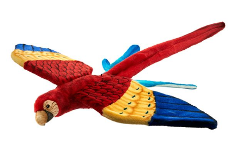Мягкая игрушка попугай Ара красный, летящий, 76 см, Hansa