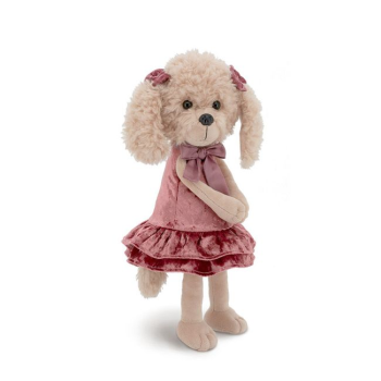 Мягкая игрушка собачка Lucky Dolly Ретро вечеринка, 25 см, Orange Toys