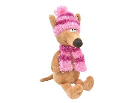 Собака Чуча в розово-фиолетовой шапке, 30 см, ORANGE exclusive