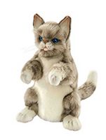 Кот жаккардовый, игрушка на руку 28 см, Hansa