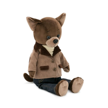 Мягкая игрушка собачка Lucky Alex Модный стиль, Orange Toys