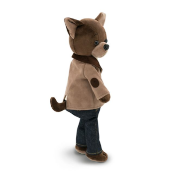 Мягкая игрушка собачка Lucky Alex Модный стиль, Orange Toys
