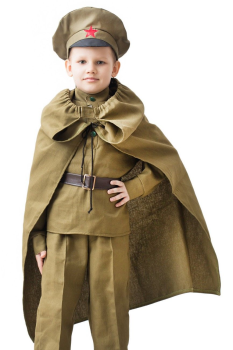 Детский военный ПЛАЩ, на рост 122-134 см, 5-7 лет, Бока